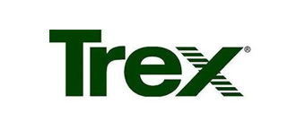Trex logo in dark green, with a stylized X featuring parallel lines.