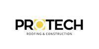 PROTECH Roofing & Construction logo in black and yellow on a white background