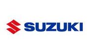 Suzuki logo with red emblem and blue wordmark on a white background