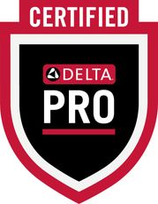 Certified Delta Pro badge: red, black, and white shield with Delta logo.