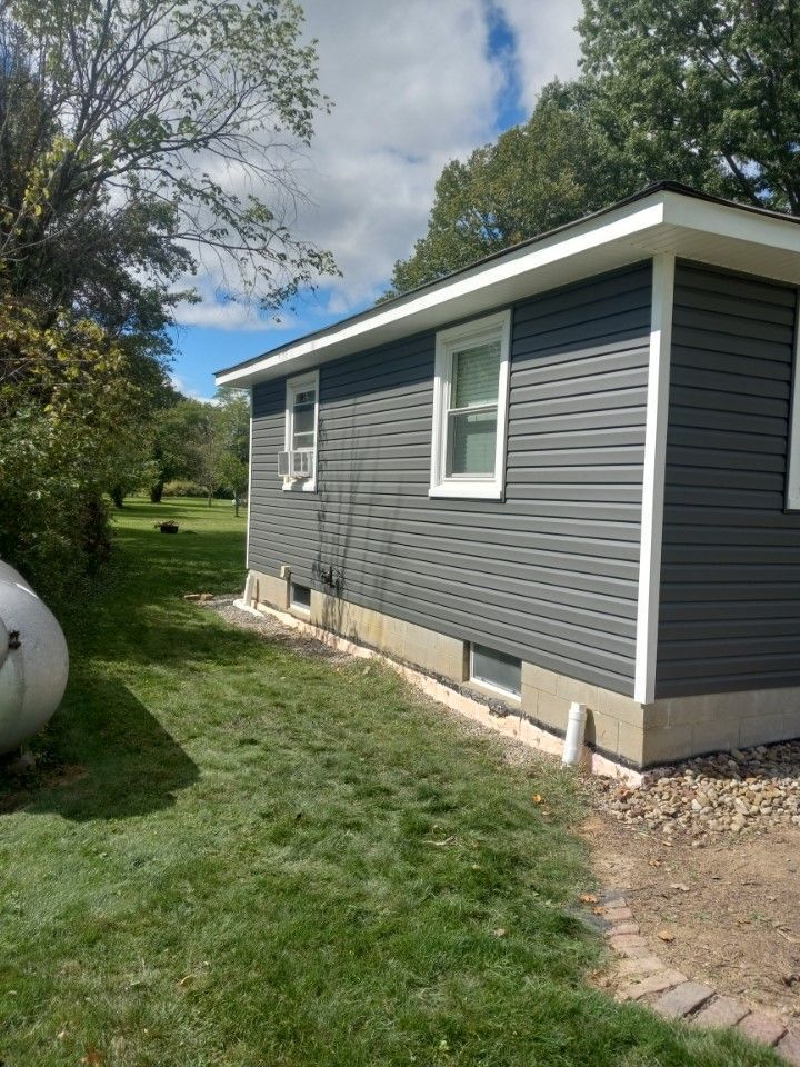 House with gray siding