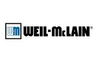 WEIL-McLAIN logo in black with blue square icon on white background