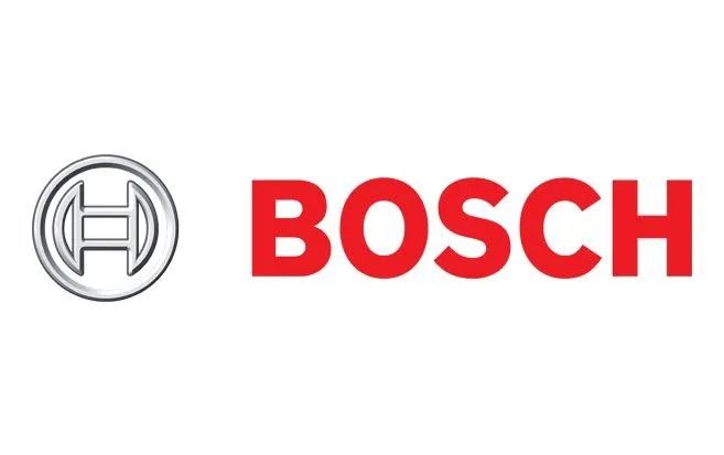 Bosch logo with red wordmark and silver circular emblem on a white background