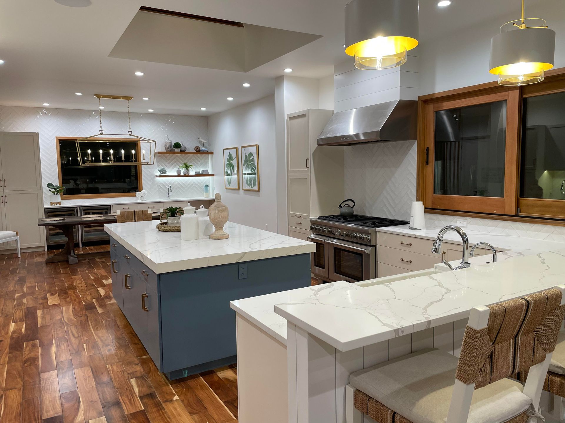 kitchen and dining area