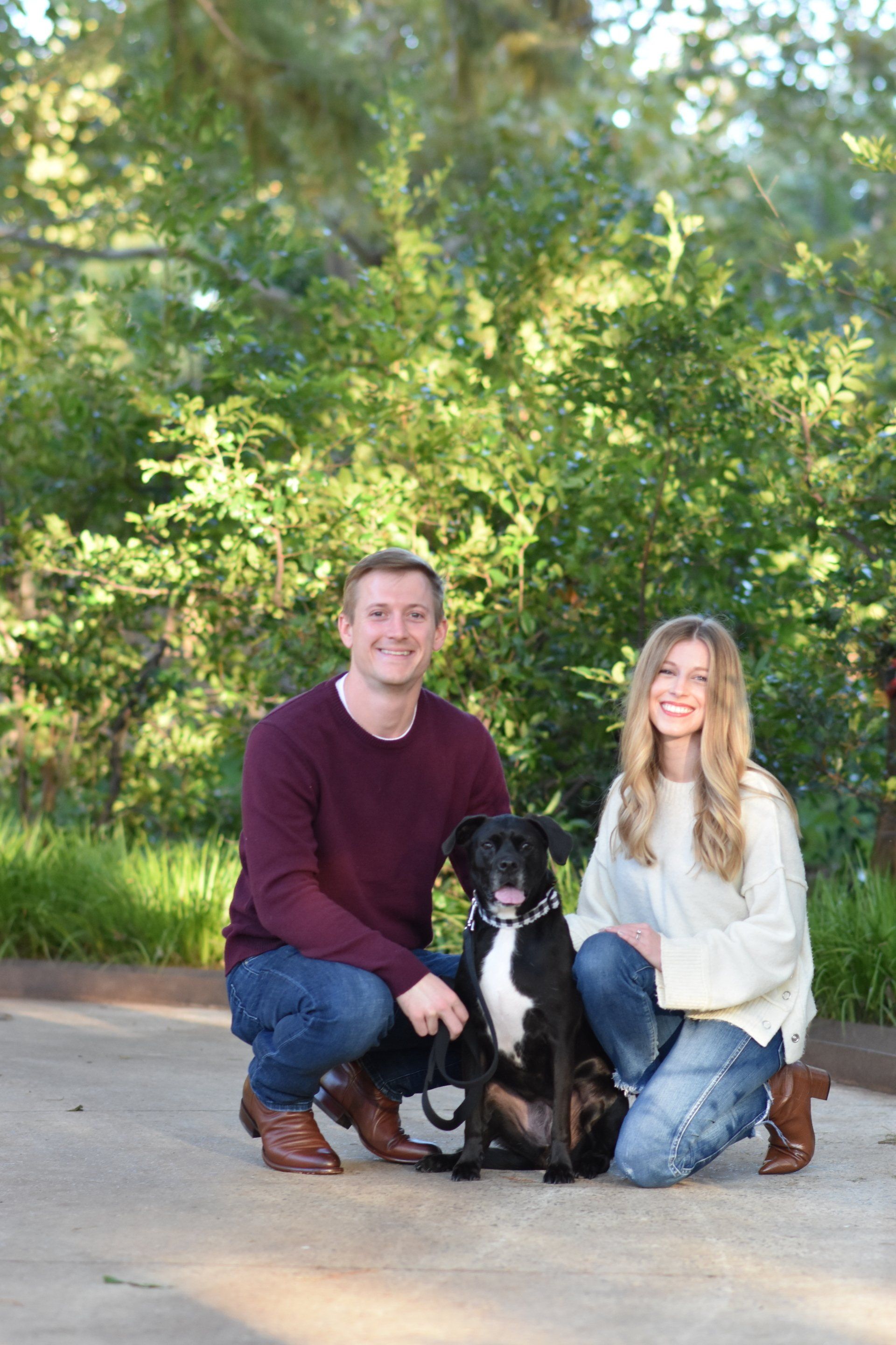 Nicholas and Courtney Keeling and their dog Sophie
