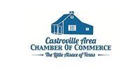 Castroville Area Chamber of Commerce logo with blue barn and “The Little Place of Texas” tagline