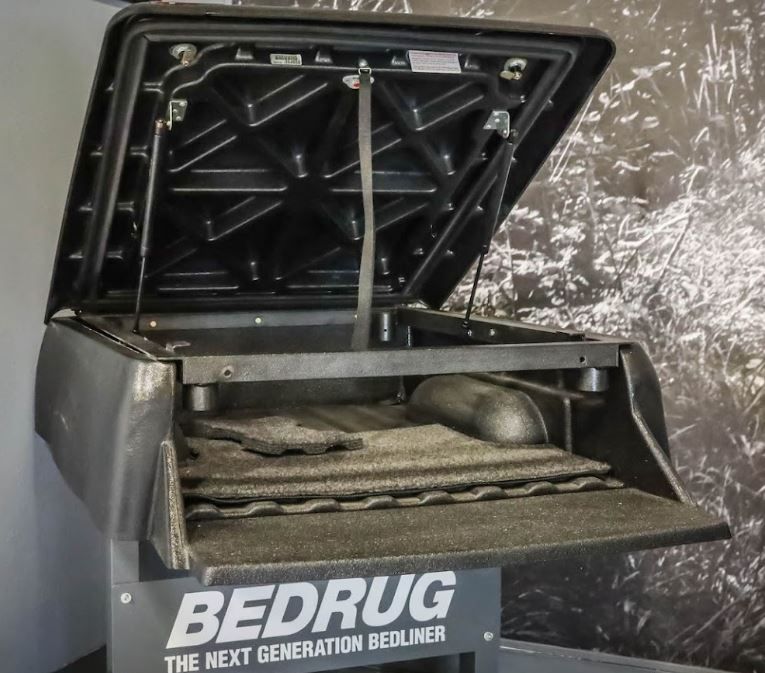 Bedrug the next generation bedliner with the lid open