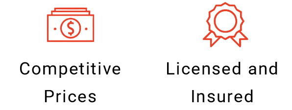 A picture of a competitive price , licensed and insured.