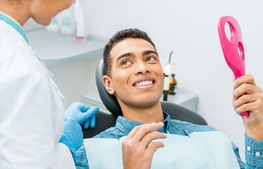 Patient in dentist's chair
