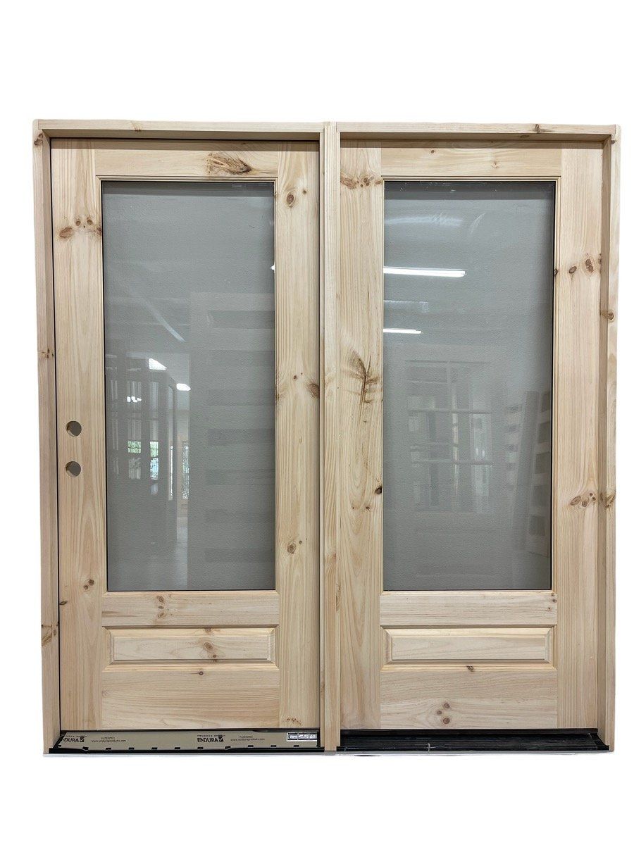 Double door with clear glass