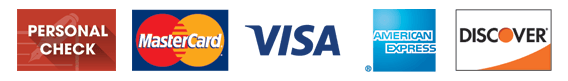Personal check, Mastercard, Visa