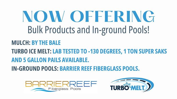 Now offering bulk products and in-ground pools announcement