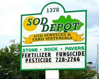 sod depot sign