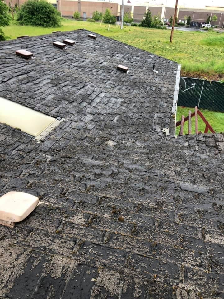 A close up of a roof with a soap bar on it.