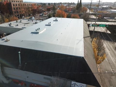 after silicone roof restoration