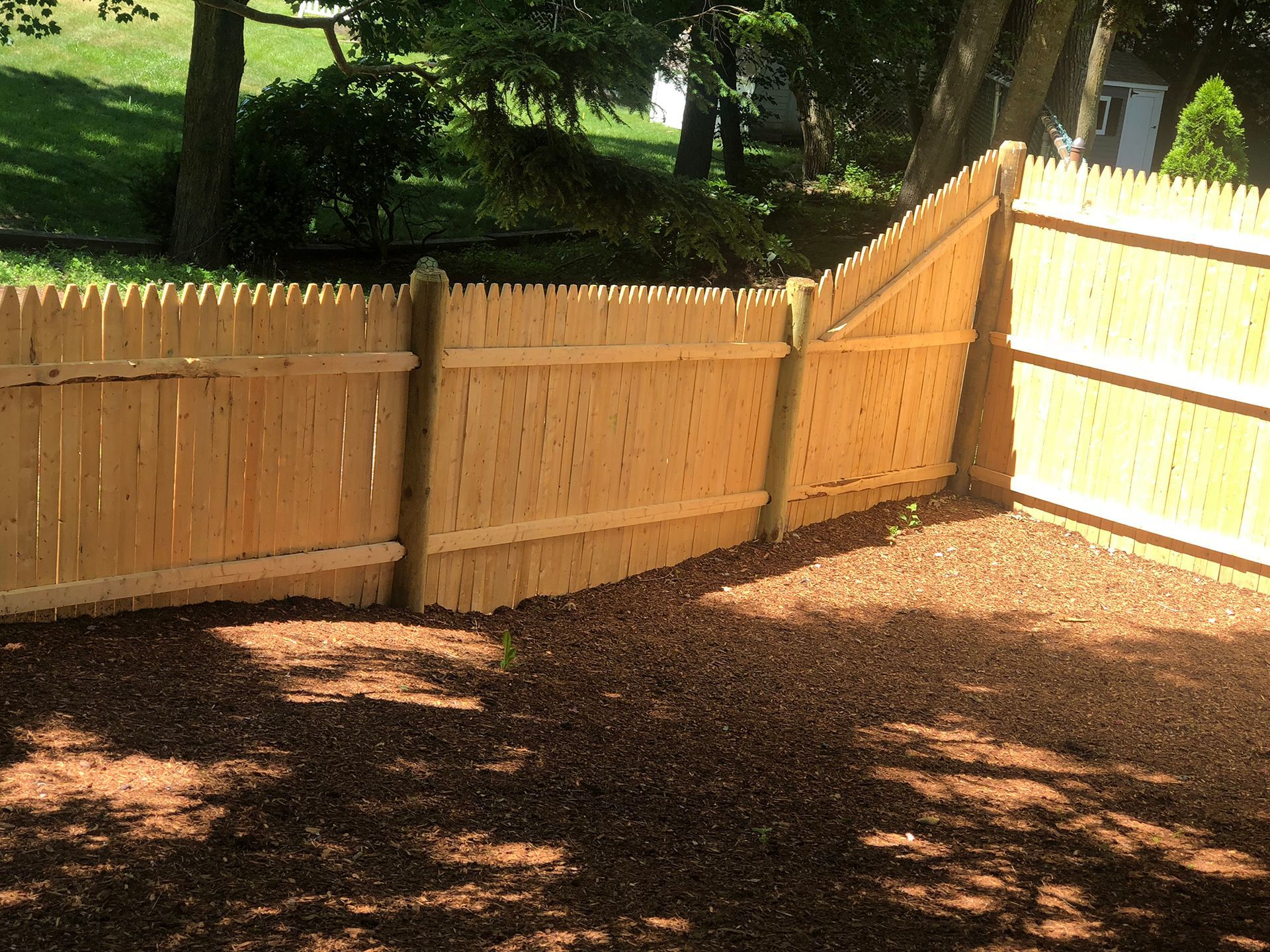 Residential wood fence