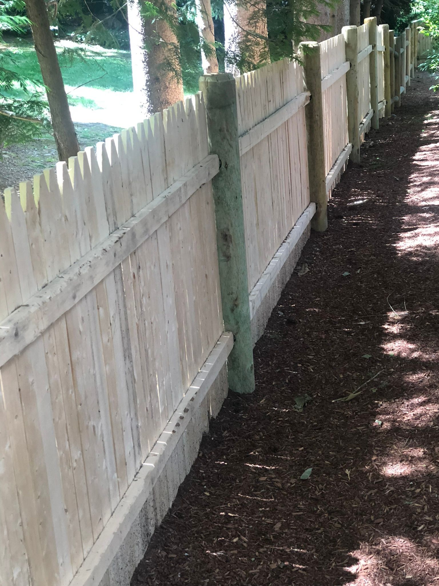 Wood fence