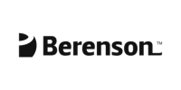 Berenson logo in black text with a stylized black icon on a white background