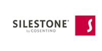 Silestone by Cosentino logo with black text and a red square icon with a white S