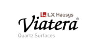 LX Hausys Viatera Quartz Surfaces logo on white background