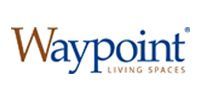 Waypoint Living Spaces logo in brown and blue text on a white background