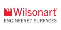 Wilsonart logo with red crown icon and black “ENGINEERED SURFACES” text on white background