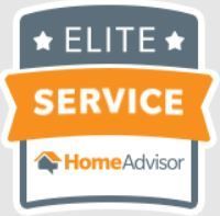 A sticker that says elite service home advisor on it.