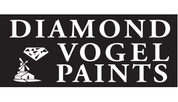 A black and white logo for diamond vogel paints