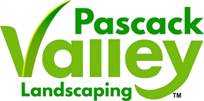 Pascack Valley Landscaping logo in green and gold with a stylized leaf and large &ldquo;V&rdquo; shape