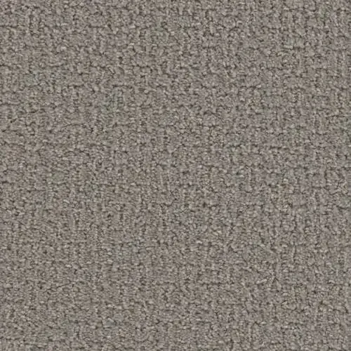 Close-up of a neutral-toned, textured carpet.