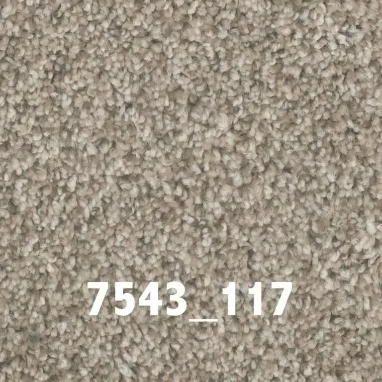 Beige carpet sample with texture and the number 7543_117.