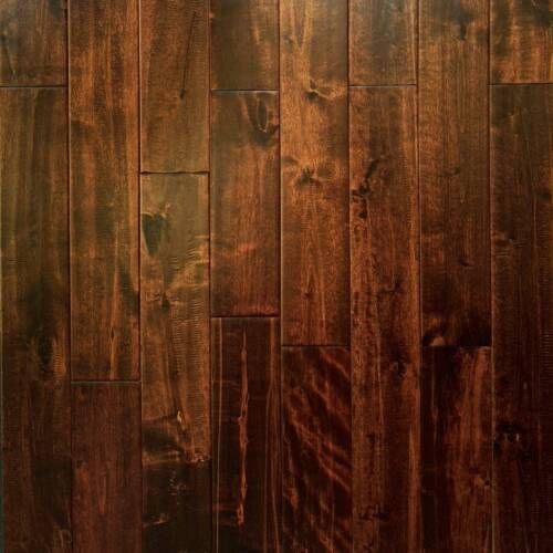 Dark stained hardwood flooring, vertical wood grain.
