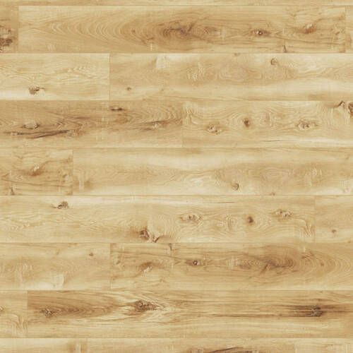 Light-colored wood flooring with wood grain and knots.