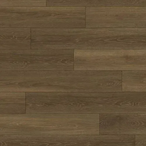 Dark brown wood flooring with wood grain pattern.