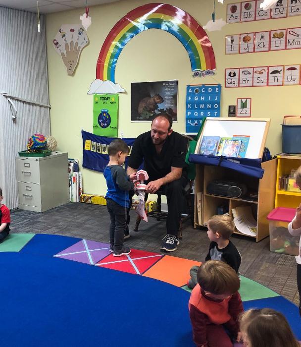 Teaches Good Dental Habits to Students