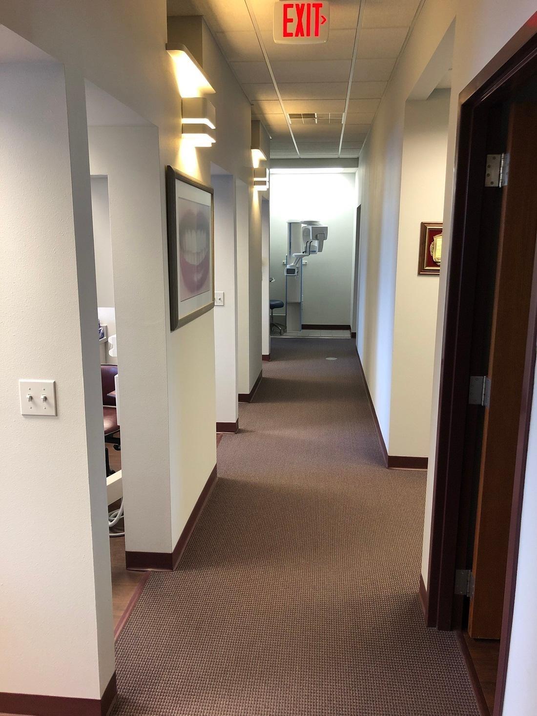 Hallway leading to operatories