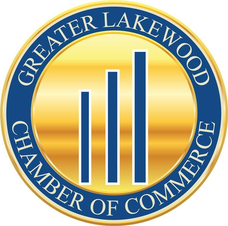The logo for the greater lakewood chamber of commerce