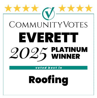 Community Votes Everett 2025 Platinum Winner for Roofing Award