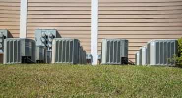 Air conditioning units outdoors