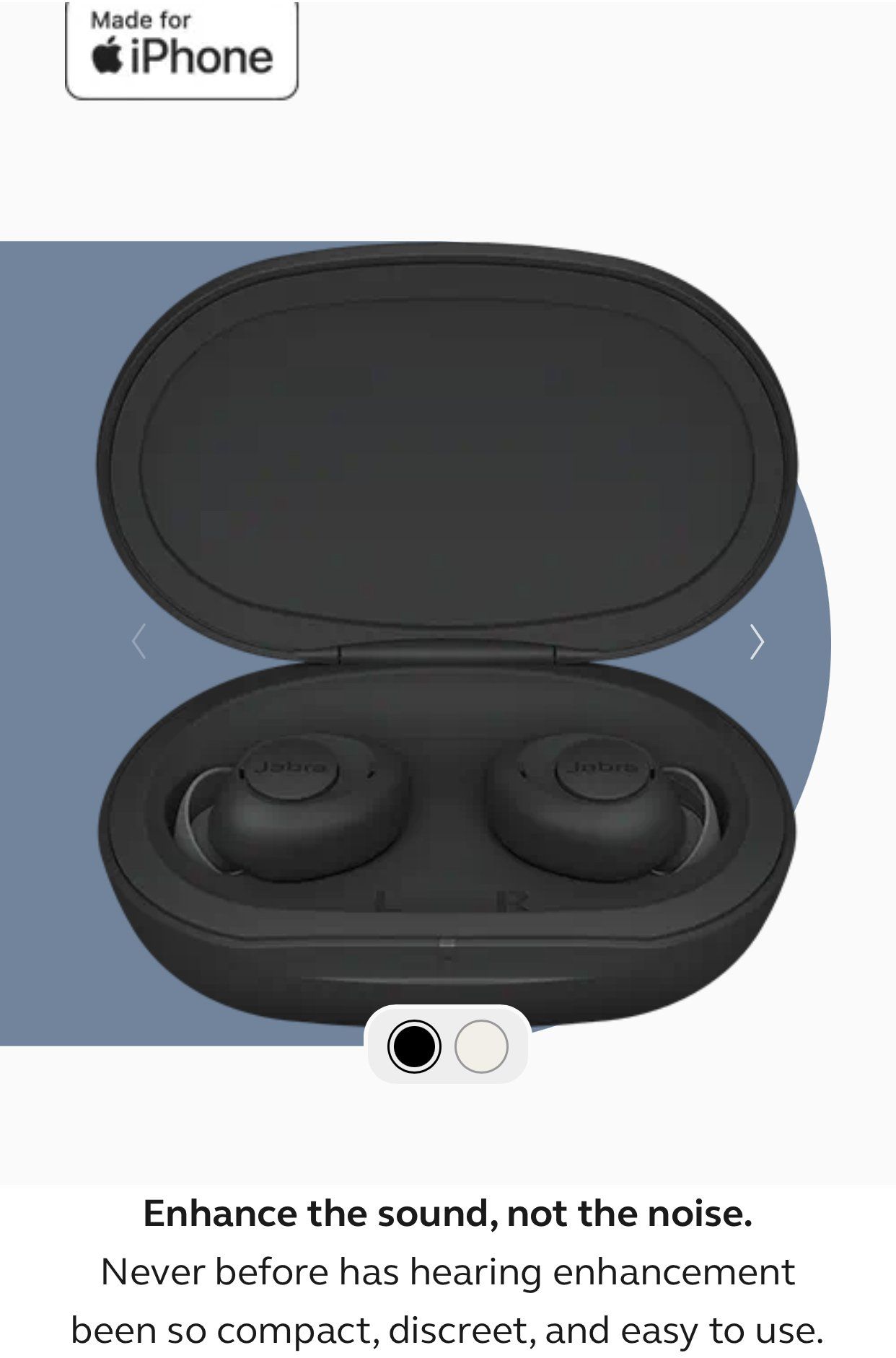 Dark grey Jabra Enhance Plus