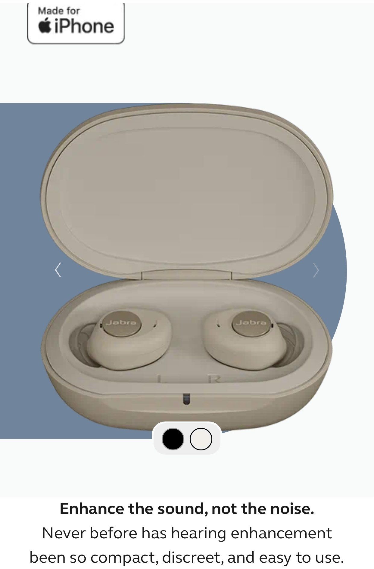 Gold beige Jabra Enhance Plus