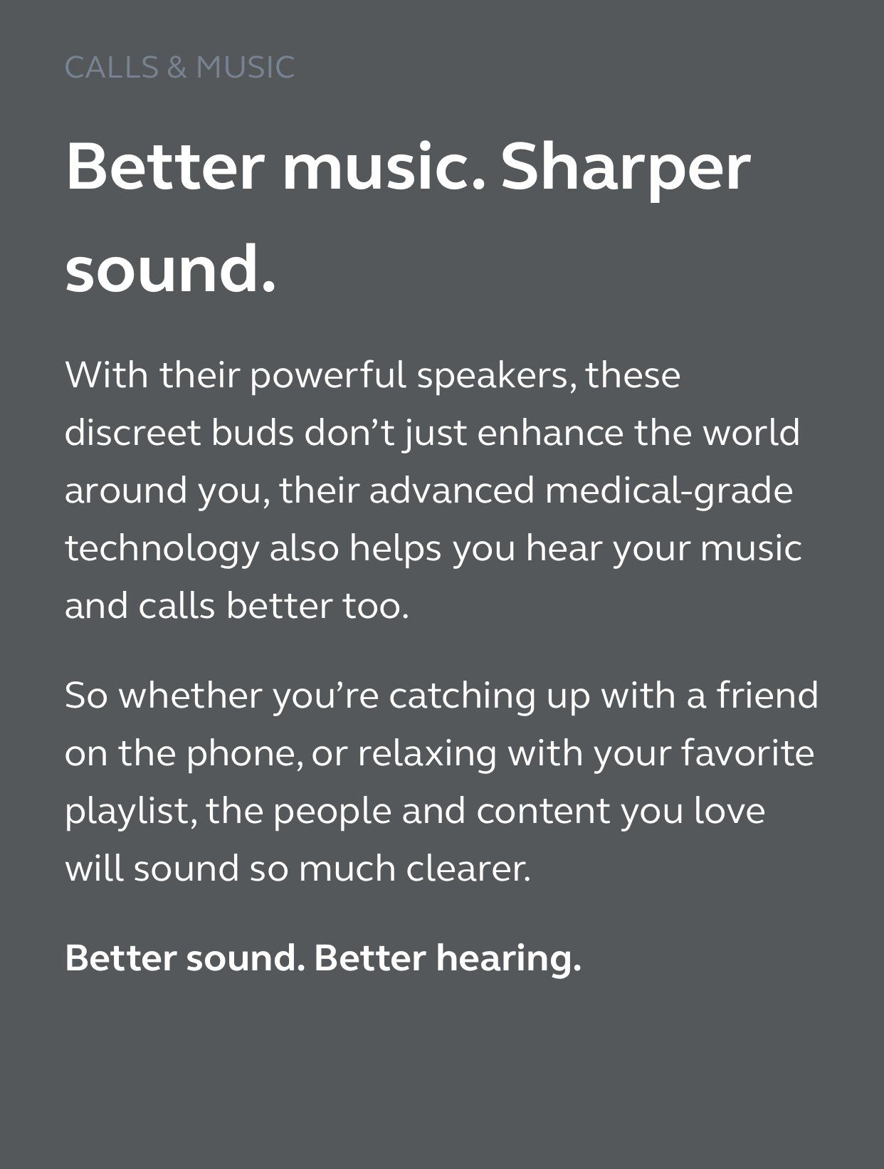 Better music. Sharper sound.