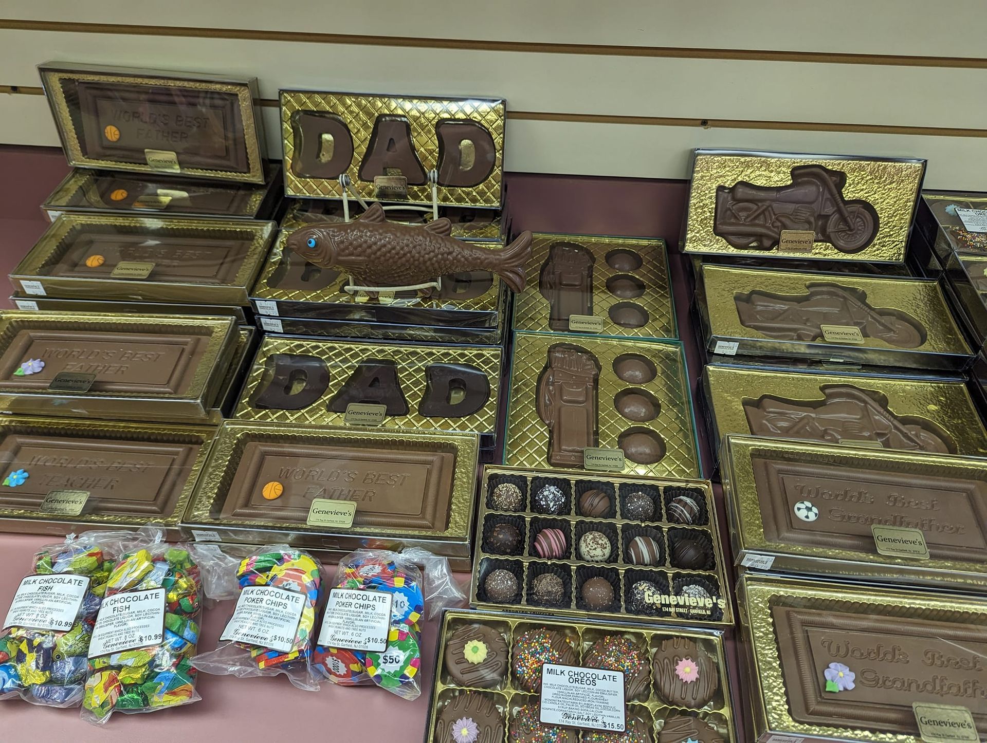 Chocolate display featuring 