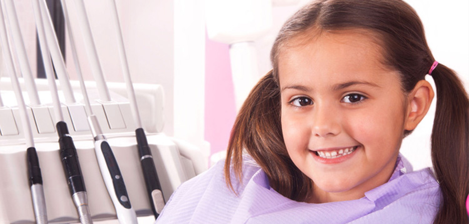 little girl having dental check-up