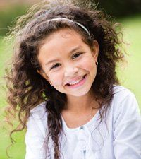 young girl smiling