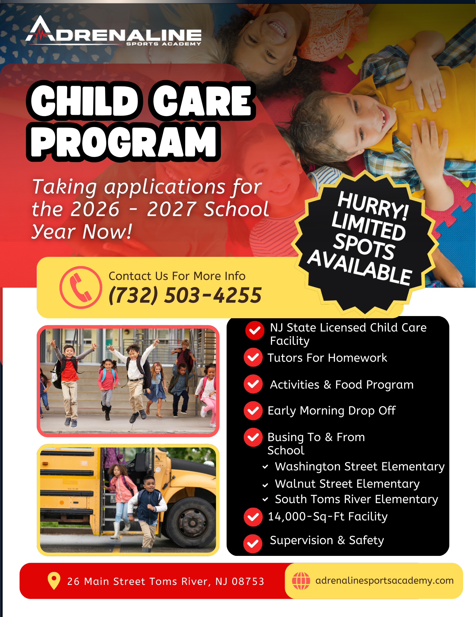 Spring flyer with players pink