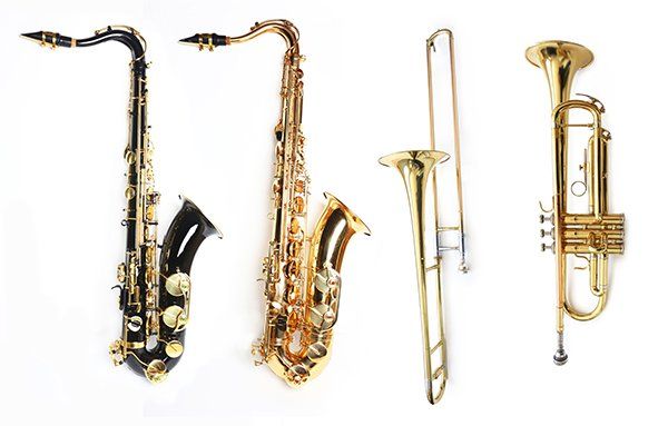 Tenor saxophones, trombone and trumpet