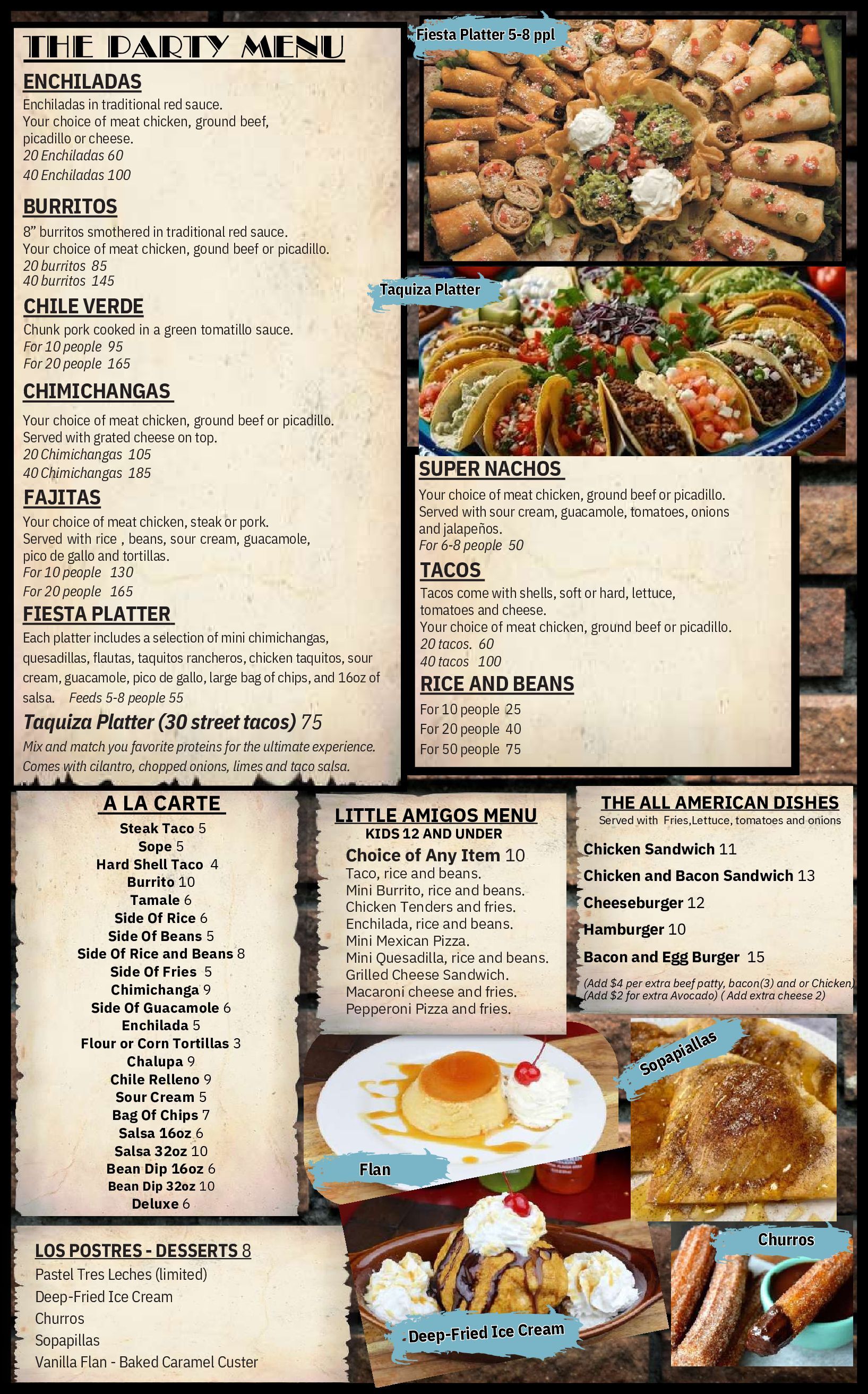 Evanston dinner menu
