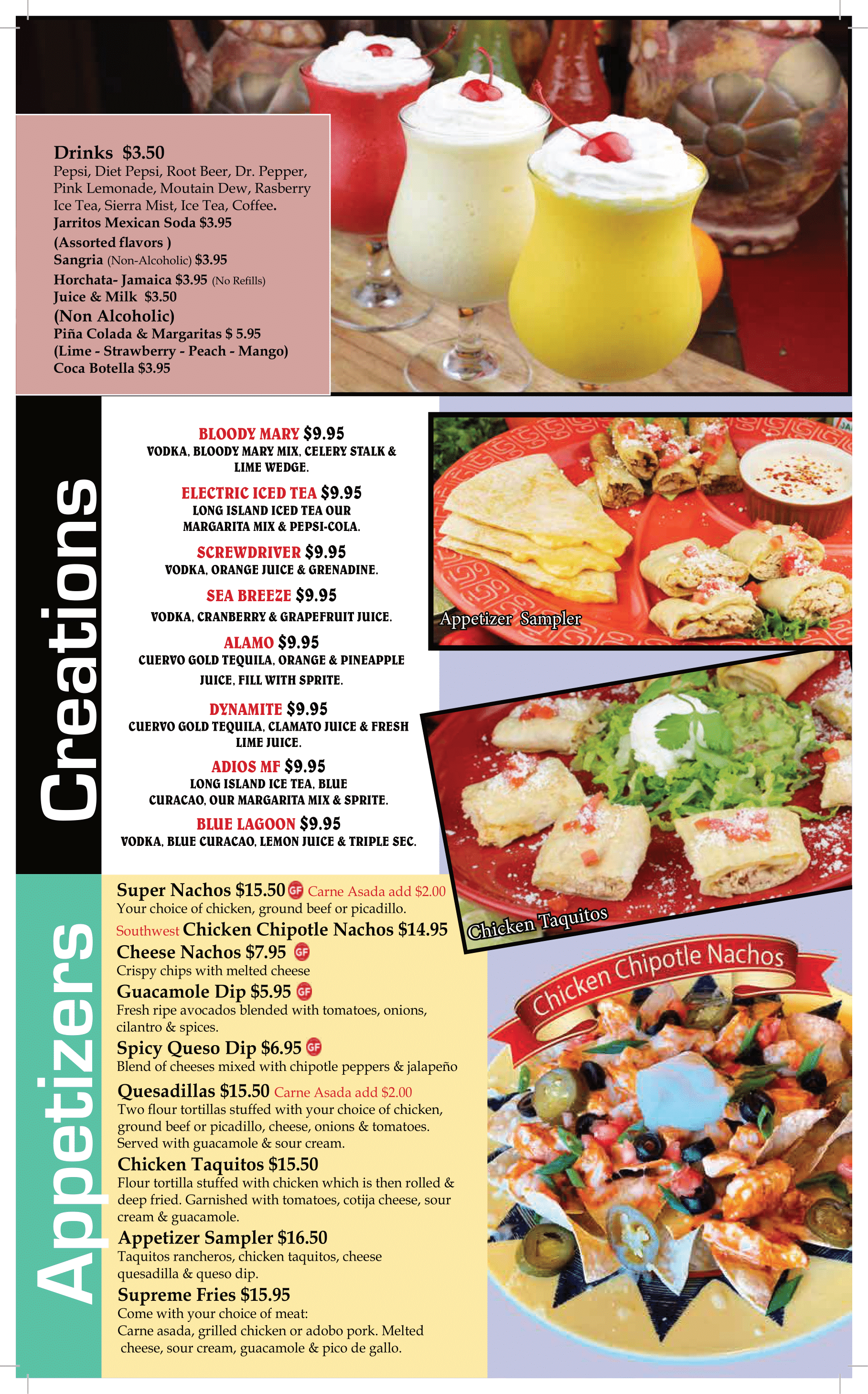 St. George Appetizers and Drinks
