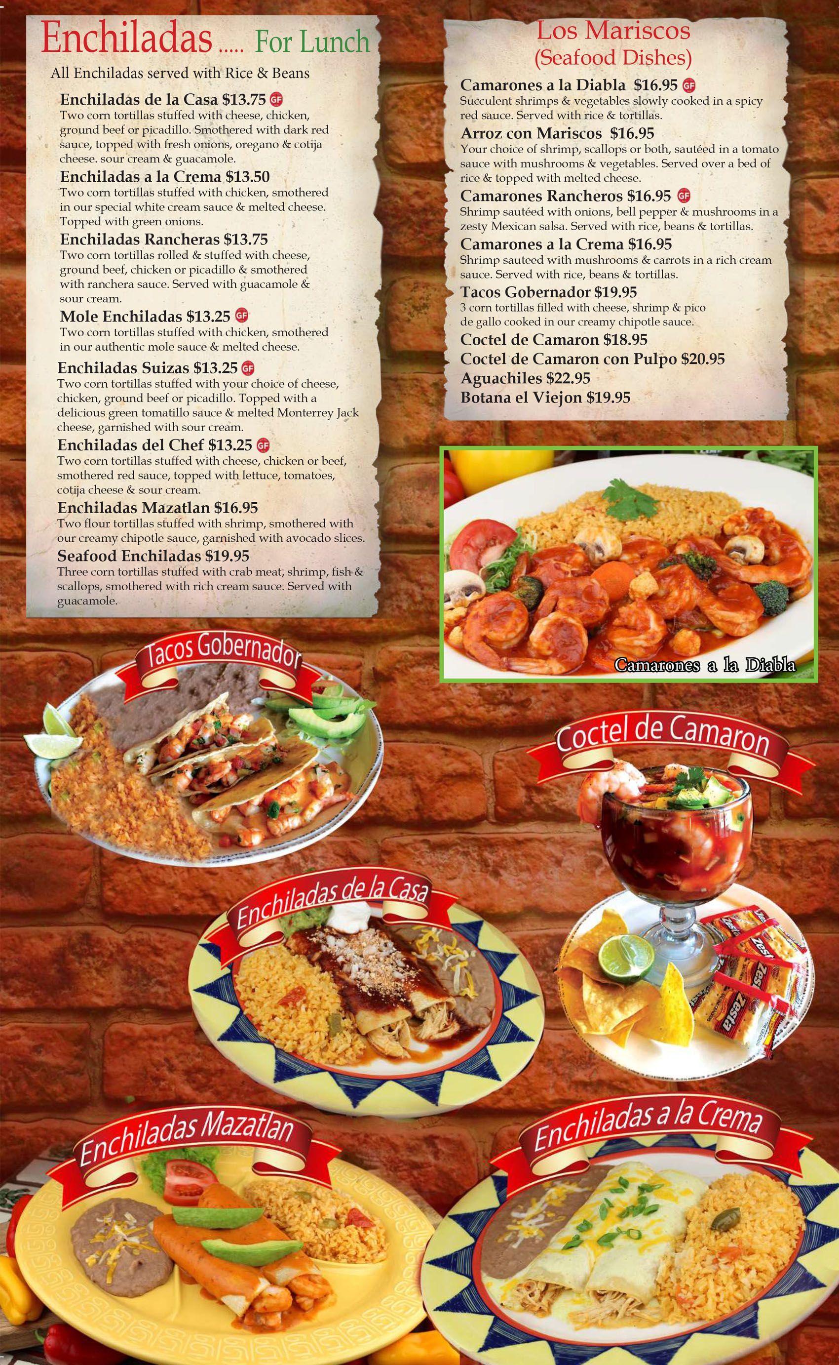 St. George Enchiladas and Seafood Dishes